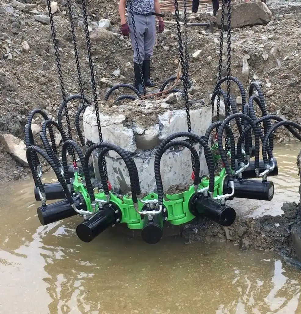 Taglio idraulico di buona qualità in calcestruzzo sparo testa frantoio idraulico rompipile