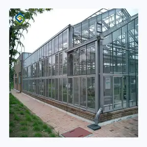 Glass Greenhouse Sainpoly Cheap Intelligent Agriculture Multi-span Glass Greenhouse Hydroponic Greenhouse