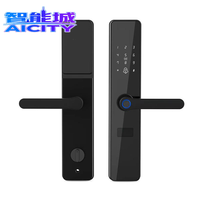 Tuya Smart Lock Kunci Keamanan Elektrik Kunci Sidik Jari Elektronik Cerdas RFID WIFI Kunci Pintu Digital Aplikasi Buka Kunci Jarak Jauh