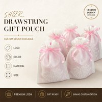 Sacs cadeaux en coton rose avec cordon de serrage, pochettes décoratives pour cadeaux de mariage, sacs à friandises pour fêtes, fournitures personnalisées