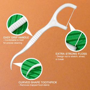 Palillos Dentales de Plástico Sin Cera, Sin Sabor, para Limpieza Profunda, Envueltos Individualmente, 1000 Unidades, para Adultos - Product Image 3