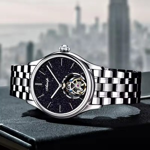 Envío Directo AESOP Reloj Mecánico de Lujo para Hombre con Tourbillon Real Visible, Esfera Transparente, Cristal de Zafiro, Resistente al Agua - Product Image 4