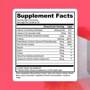 Gummies de collagène multi-vitamines à marque privée OEM/ODM pour la beauté des cheveux, de la peau et des ongles, soutien anti-rides pour adultes - Product Image 5