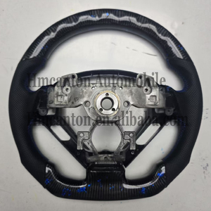 Venta Directa al por Mayor de Volante de Fibra de Carbono Forjado con Agarre de Cuero Perforado, Compatible con Infiniti G27 G37 - Product Image 4
