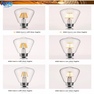 <strong>LED</strong> Edison <strong>Bulb</strong> Filament Light RCHG Retro <strong>E27</strong> Glass CE Certified 2700-6400K Restaurant Light - Product Image 3