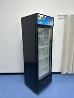 Réfrigérateur commercial 450L à porte vitrée simple, refroidissement par ventilateur, pour boissons, refroidisseur vertical pour magasin de proximité