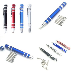 Jeu de tournevis multi-usages 8 en 1, outil en alliage d'aluminium avec embouts interchangeables pour réparation de bricolage - Product Image 1