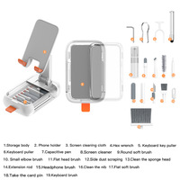 Kit de Nettoyage Numérique Multifonctionnel Écologique Anti-Poussière OEN QZ19 en Gros avec Support de Téléphone Pliable pour Clavier, Écouteurs et Écran