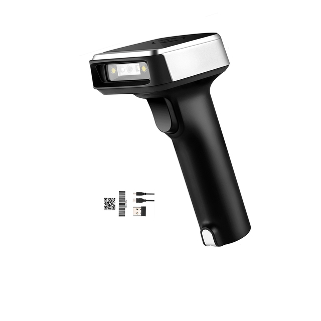 Eyoyo EY-1900 Portable Handheld 3 in 1 USB Wired 2.4G BT Bluetooth Wireless 1D 2D Barcode Scanner Gun for PDF417 Data Matrix UPC