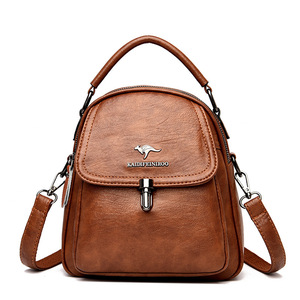 Fashion Black PU <b>Leather</b> <b>Mini</b> School <b>Backpack</b> Bag Vintage Custom Travel <b>Backpack</b> Bag for Women - Product Image 2