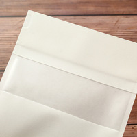 Sachet refermable biodégradable en papier kraft avec fenêtre transparente pour le stockage de fruits secs et de collations
