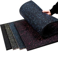 Promotion Tapis de Gymnastique en Caoutchouc SBR Élastique pour Haltérophilie Dalles de Sol en Caoutchouc pour Salle de Sport avec Granulés EPDM