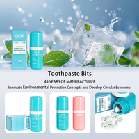 Granulés de bain de bouche personnalisés à base de bicarbonate de soude, comprimés de dentifrice probiotique saveur menthe, éliminent les odeurs pour l'extérieur