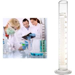 XZ <b>LAB</b> SUPPLIES 100ml Orange Glass Graduated <b>Cylinder</b> with Single Metric Scale Model XZGC 1 Year Warranty for Home & <b>Lab</b> Use - Product Image 3