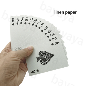 Cartes à jouer en papier de lin de haute qualité Conception personnalisée personnalisée Cadeaux de cé<span class=keywords><strong>l</strong></span>ébration en gros Collection commémorative - Product Image 2