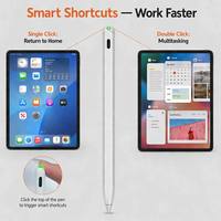 Pena Stylus Pintar Tombol Klik Tunggal Ganda Pengisian Daya Magnetik Penolakan Telapak Tangan untuk iPad 2018-2026 Supplier