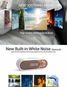 Loa Tất Cả Trong Một Với FM Radio Bass Tích Hợp Tiếng Ồn Trắng Âm Nhạc Nhẹ Nhàng Giường Bên Đồng Hồ Báo Thức Loa Sạc Không Dây 10W - Product Image 6