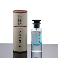 Bouteille de Parfum Vide en Verre Ronde de 30ml 50ml 100ml avec Capuchon Magnétique, Bouteille de Parfum Cylindrique avec Boîte et Logo Personnalisé