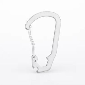 Mosquetón Portátil de Aleación de Titanio Plateado de Alta Calidad, Resistente a la Corrosión, Personalizable para Senderismo y Actividades al Aire Libre - Product Image 2