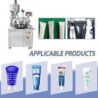 Remplisseuse-scelleuse de tubes à ultrasons semi-automatique 20-30 TPM pour crème, dentifrice, gel, pommade, tubes plastiques laminés