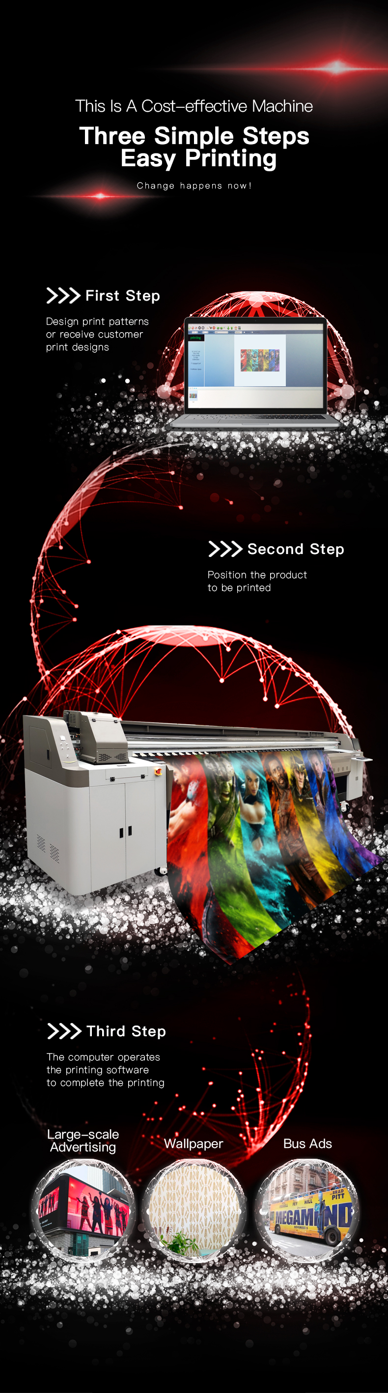 MT Digital Wide Format advertising Printer For Billboard MT-SF5306/4