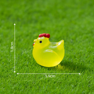 Luminous Miniature Chicken <strong>Figurines</strong> Glow in the Dark <strong>Tiny</strong> Resin Hens Ornament Charms for Fairy Garden Potted Room Home Decor - Product Image 6