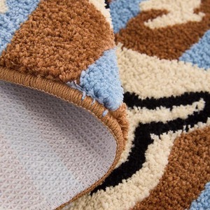Tapis tissé <span class=keywords><strong>à</strong></span> la machine personnalisable en matériau floqué absorbant antidérapant moelleux mignon motif extraterrestre style américain abstrait pour - Product Image 3