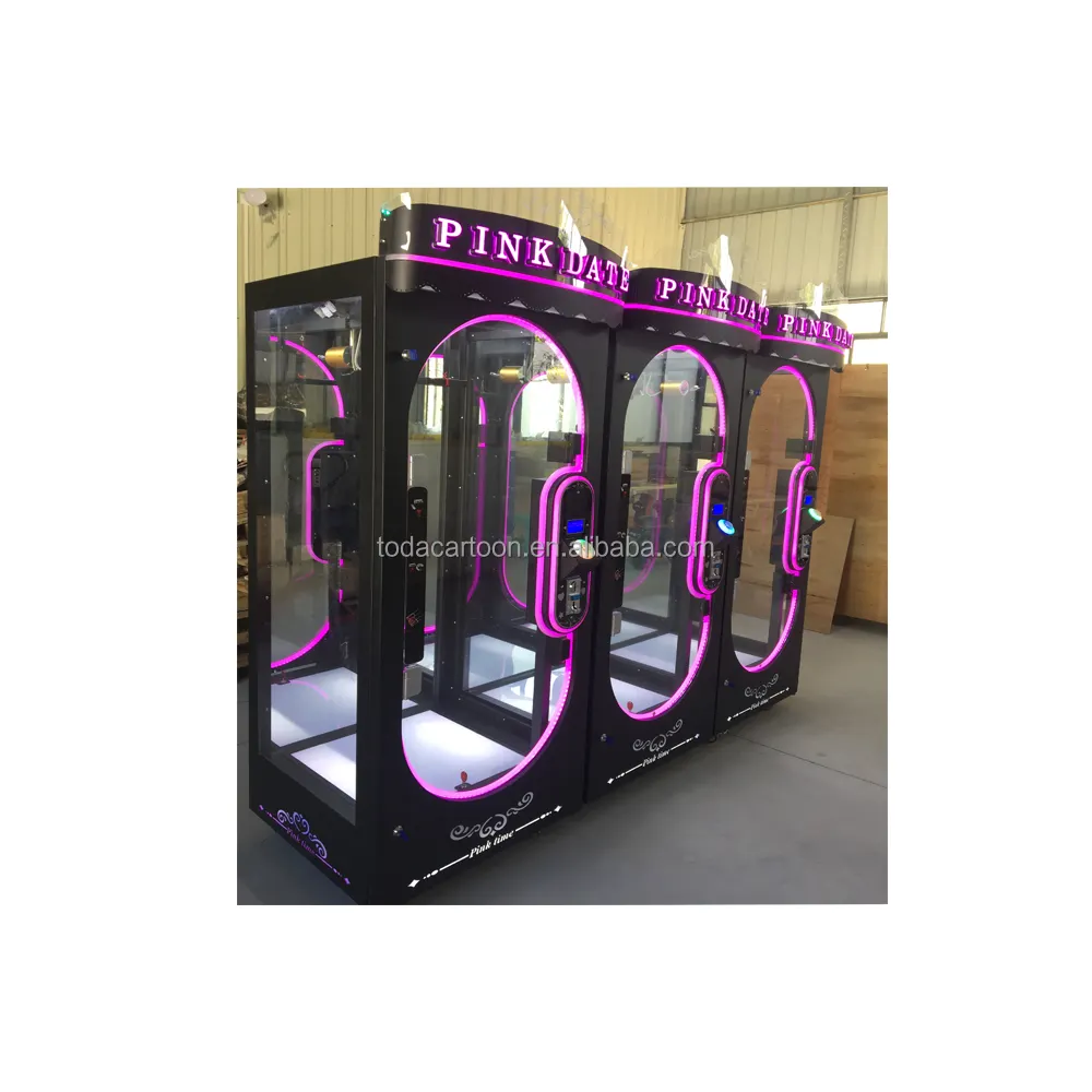 Игровой автомат с монетами для аркадных игр, торговый автомат для резки ключей, игровой автомат для нарезки приза pink date