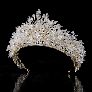 Tiara de Zirconia para Novia Europea y Americana, Corona para Vestido de Boda, Accesorios para el Cabello, Joyería - Product Image 2