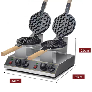 <span class=keywords><strong>Macchina</strong></span> per <span class=keywords><strong>Waffle</strong></span> a Bolle Professionale WeWork 2800W per Egg Puff in Acciaio Inox con Rivestimento Antiaderente - Product Image 3
