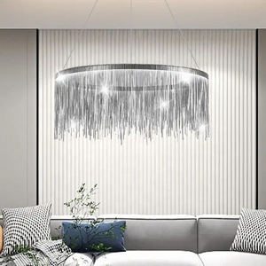 Minimalist Style Lighting Modern Tassel Chandelier LED Dining Room Luxury Art Living Pendant <b>Lamp</b> HM-SY-C-1760 Modern Tassel Cha - Product Image 4
