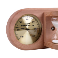 Aksesoris Sauna Cedar Termometer dan Higrometer Jam Pasir 2 in 1 Dijual