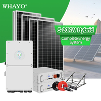 Sistem Energi Hibrida Panel Surya Paket Lengkap 5kw 8kw 10kw 12kw Sistem Tenaga Surya PV Baterai Hibrida untuk Rumah