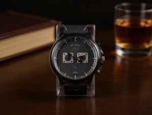 AQUALENG Orologio meccanico da uomo 43 mm Cassa rotonda in acciaio inossidabile Cinturino in pelle Cronografo Quadrante analogico Vetro zaffiro - Product Image 2