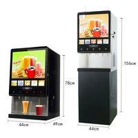Distributeur automatique de thé au lait 50sc (3 + 2), distributeur de jus de fruits, machine à café instantané, boîte à lumière LED commerciale