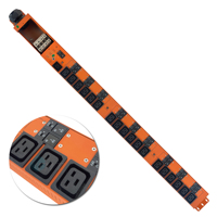 Unité de distribution d'alimentation triphasée 415V 125A 18 voies C19 pour montage en rack, pour la transmission d'énergie électrique