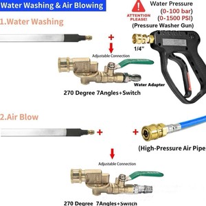 Varilla de limpieza de radiador Xi Yi de acero inoxidable, de un solo polo, con 5 modos de pulverización, sin necesidad de desmontar, para tanque de agua de coche o camión - Product Image 4