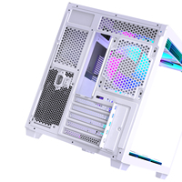 Boîtier d'ordinateur Lovingcool MATX à vue panoramique, conception à haut débit d'air, prend en charge plusieurs ventilateurs et le GPU RTX 4070, boîtier de jeu compact