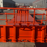 Semi-remorque plateau 3 essieux 20ft 45ft 40ft avec suspension pneumatique, plancher en acier, transport de conteneurs lourds 60 tonnes, prix usine