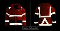 Veste d'hiver chaude en graphène pour hommes JIADE, vêtements de travail extérieurs personnalisés, vêtements de sécurité durables pour chantier, vêtements de sécurité hautement réfléchissants