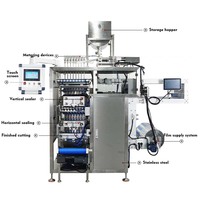 Machine d'emballage automatique haute précision pour sachets à scellage 4 côtés, pour pâte de tomate, sauce piquante et sauce chili, 8 voies