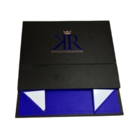 Boîte cadeau magnétique rigide noire mate de luxe personnalisée, emballage en carton premium avec logo pour cadeaux d'entreprise et de vente au détail