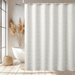 Ferme coton mélangé rayé blanc <span class=keywords><strong>rideau</strong></span> <span class=keywords><strong>de</strong></span> <span class=keywords><strong>douche</strong></span> tissu <span class=keywords><strong>Shabby</strong></span> Chic décor rustique texturé <span class=keywords><strong>rideau</strong></span> <span class=keywords><strong>de</strong></span> <span class=keywords><strong>douche</strong></span> pour salle <span class=keywords><strong>de</strong></span> bain - Product Image 6
