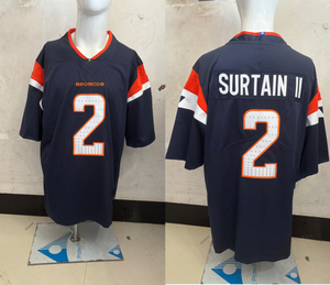 批发缝制美式橄榄球球衣新季款 # 10尼克斯 # 2 件 Surt1en 丹佛野马队刺绣球衣 - Product Image 3