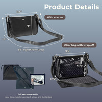 Sac de Stade Transparent Tendance pour Femme avec Mode Confidentialité et Housse Extérieure Amovible – Conforme aux Règles des Stades pour Concerts et Événements Sportifs