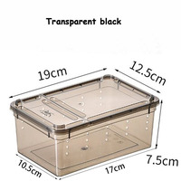 Cage d'élevage de reptiles en gros, terrarium empilable en plastique avec aérations pour araignées, geckos, grenouilles, coléoptères