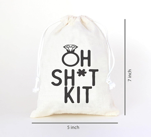 私は何も後悔していません、ありがとう、ああたわごとキット鶏パーティー結婚式の花嫁介添人パーティー独身二日酔い回復キットコットンバッグ - Product Image 3