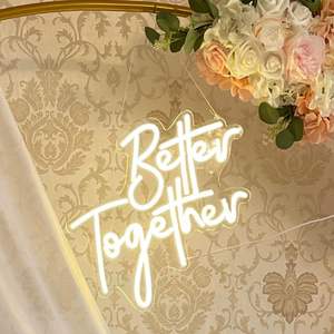 <span class=keywords><strong>Mieux</strong></span> <span class=keywords><strong>ensemble</strong></span> acrylique lumière pour la motivation mots de tous les jours décoration murale salon Bar mariage événement signe cadeau - Product Image 3