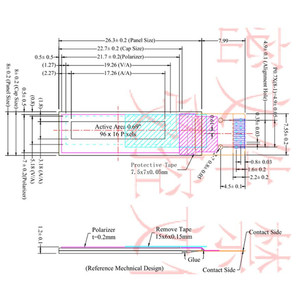 Taidacent Màu Trắng 0.69 "<span class=keywords><strong>96X16</strong></span> Màn Hình <span class=keywords><strong>OLED</strong></span> Cho Mặc Thông Minh Đồng Hồ SPI I2C SSD1306 8 Pin 0.69 inch Màn Hình <span class=keywords><strong>OLED</strong></span> - Product Image 5