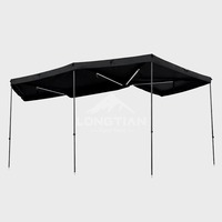 Auvent de camping XL à 270 degrés, double poteau, avec éclairage LED, toile 600D, base en prunier, 2m, 2.5m, 8 couleurs, OEM